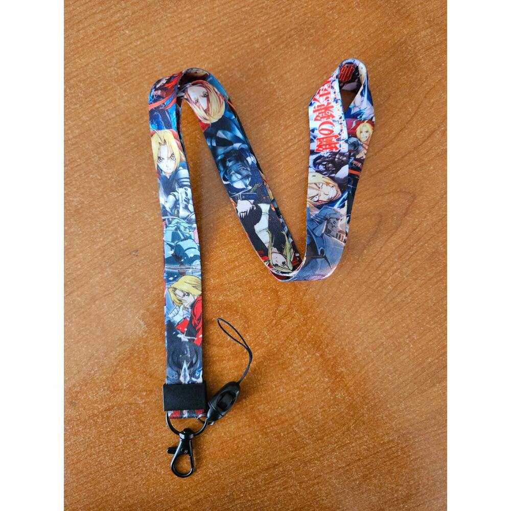 Best Classic Japan anime Full Metal Alchemist Brotherhood Lanyard & Metal Clip A
